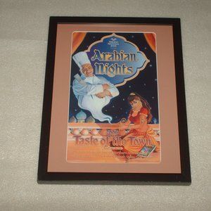 2006 Arabian Nights advertising poster in frame